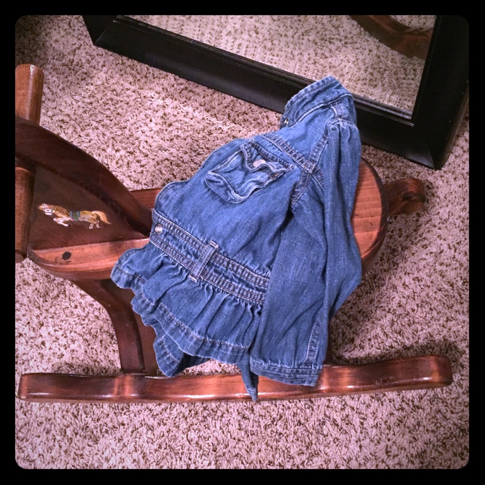 Cute Zip up (and button) Baby Gap Jean Jacket